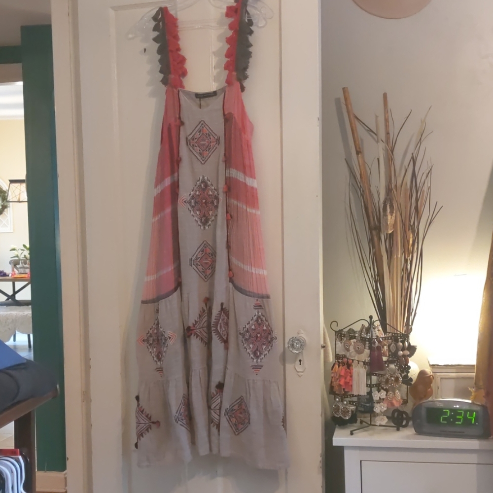 Zara "Sand" Boho Maxi Dress